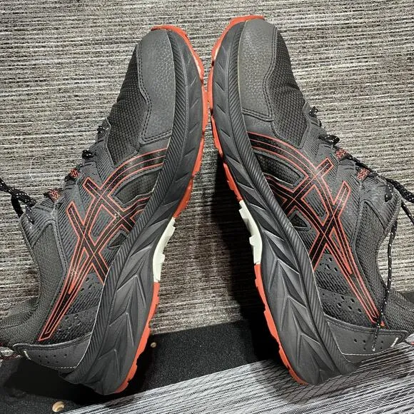 Asics Gel-Venture 9 Trail Running Shoes Gray Red 1011b488 021 Mens 12 Extra Wide