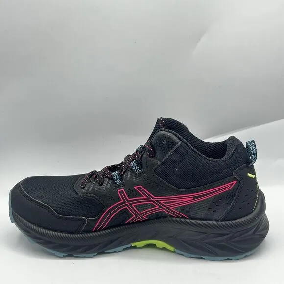 Asics Gel Venture Womens Size 8 Black/Pink Trail Running Shoes Sneakers 1012B315