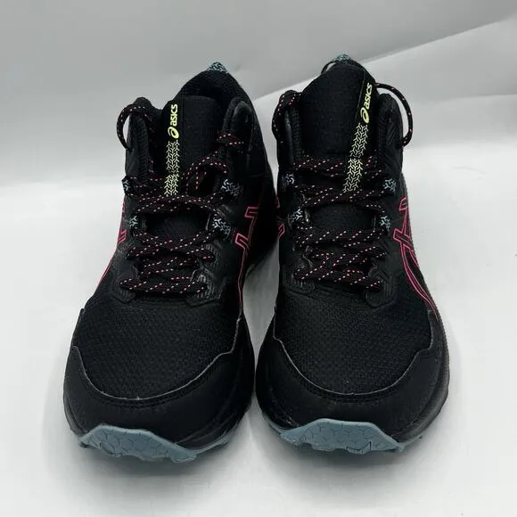 Asics Gel Venture Womens Size 8 Black/Pink Trail Running Shoes Sneakers 1012B315