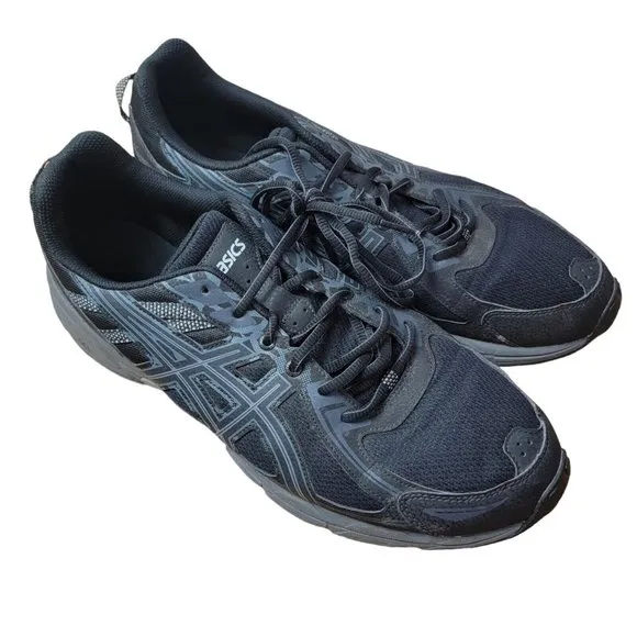Asics Mens Gel Venture 6 T7G1N Gray Blue Run Trail Shoes Lace Up Low Top Size 15
