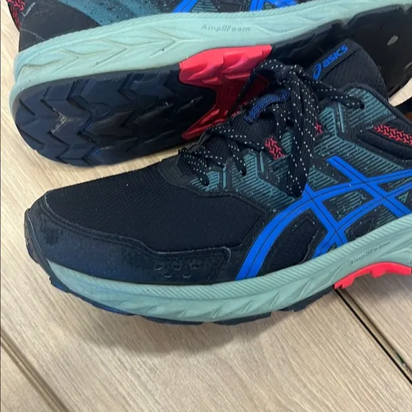 ASICS Men's Trail Running Shoes - Black and Blue
