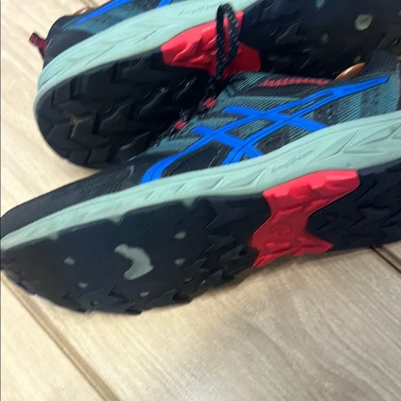ASICS Men's Trail Running Shoes - Black and Blue