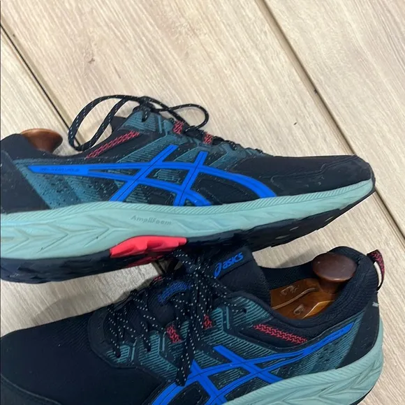ASICS Men's Trail Running Shoes - Black and Blue