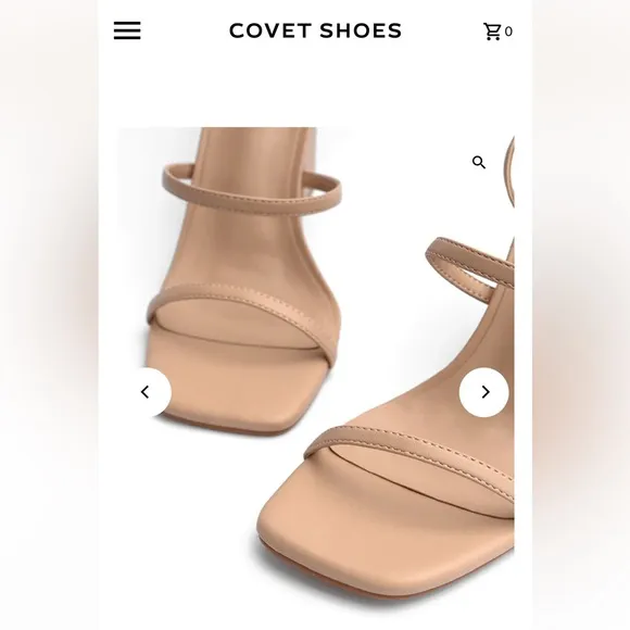 Australian brand COVET Shoes Elegant Tan Strappy Heels