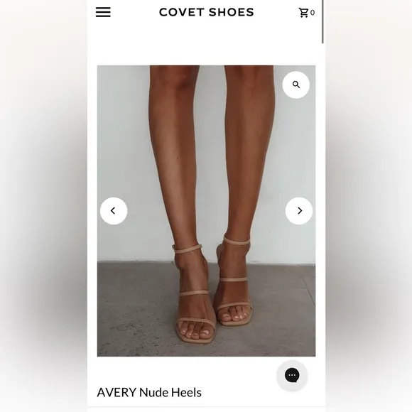 Australian brand COVET Shoes Elegant Tan Strappy Heels