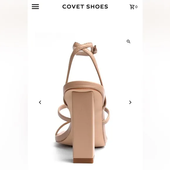 Australian brand COVET Shoes Elegant Tan Strappy Heels