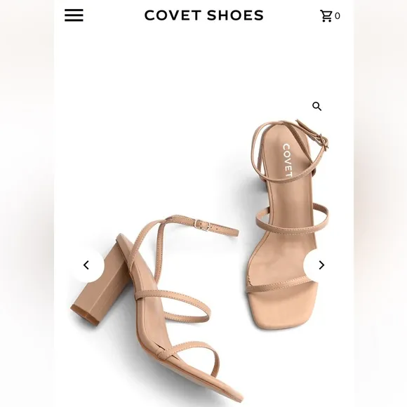 Australian brand COVET Shoes Elegant Tan Strappy Heels