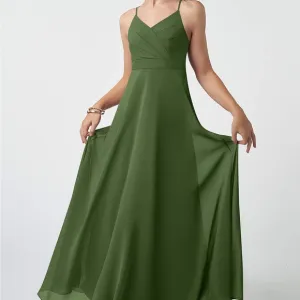 AZAZIE Elegant Green Evening Dress