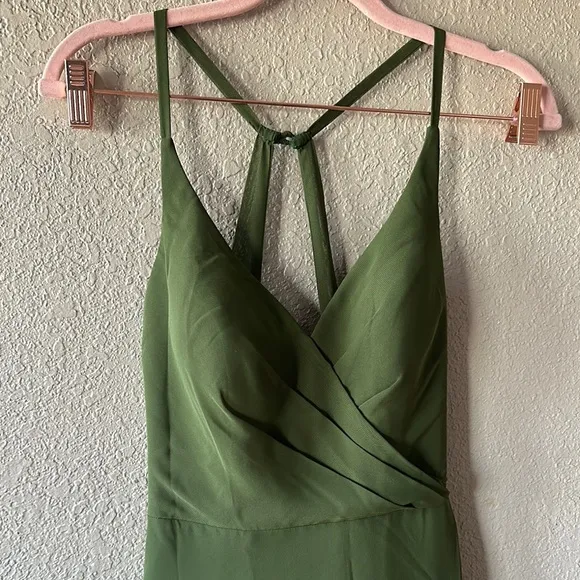 AZAZIE Elegant Green Evening Dress