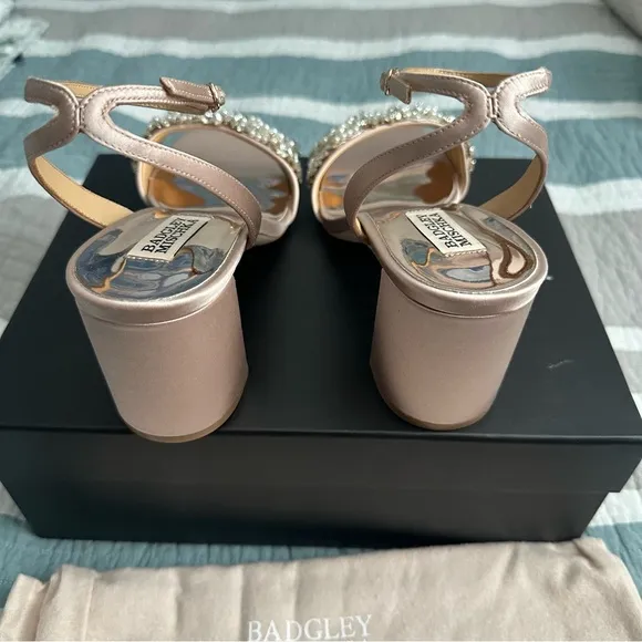 Badgely Mischka Clara Sandal 10 Blush Sandal Heel BHLDN Bridal