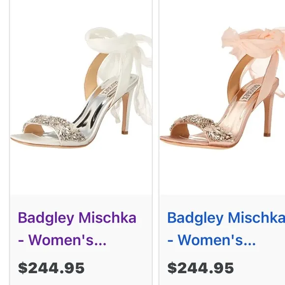 Badgley Mischka Bobbie heeled white Sandals size 8