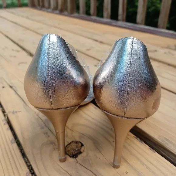 BADGLEY Mischka Crystal Embellished Heels Sz 10