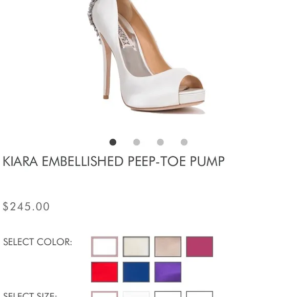 Badgley Mischka Kiara White Heels