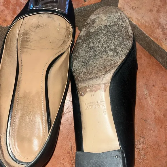 Bally Black Leather Vintage Women's Shoes size 10
