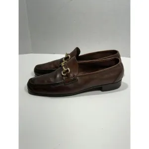 Bally London Shoe Switzerland Loafer Shoes Brown Leather Horse Bit Sz 9.5 D RARE