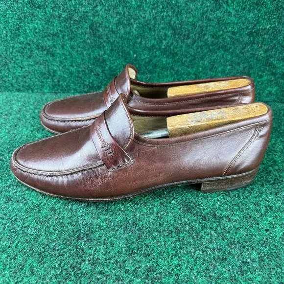 Bally Of Switzerland Loafer Shoes Mens 8.5 M Brown Leather Oxford Made In Italy