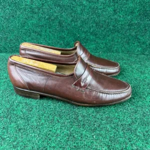 Bally Of Switzerland Loafer Shoes Mens 8.5 M Brown Leather Oxford Made In Italy