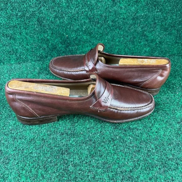 Bally Of Switzerland Loafer Shoes Mens 8.5 M Brown Leather Oxford Made In Italy