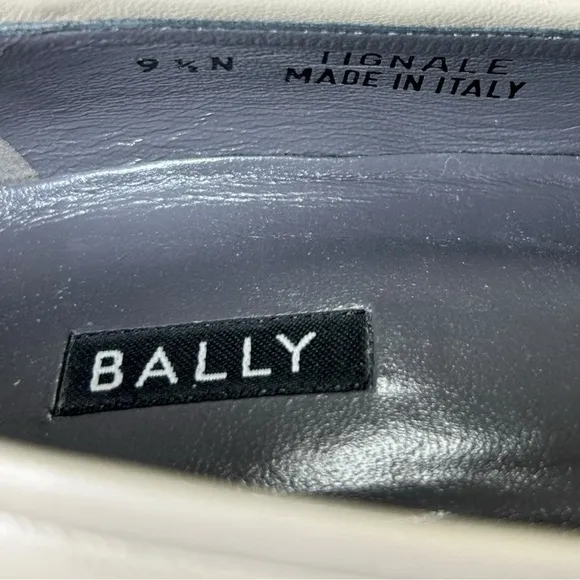 Bally - Women’s Wedge Heel, “Tignale” Leather Pump - Cream, Size 9.5N (Narrow)
