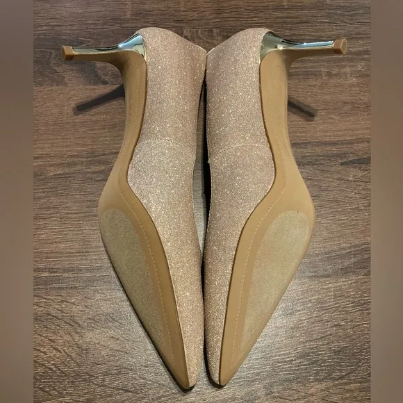 Banana Republic Madison Cat Heel Pump W/ Gold Heel Blush Pink Size 8.5