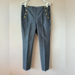 Banana Republic RARE Women’s Sailor Jean Ankle Trousers with Gold Buttons Size 4