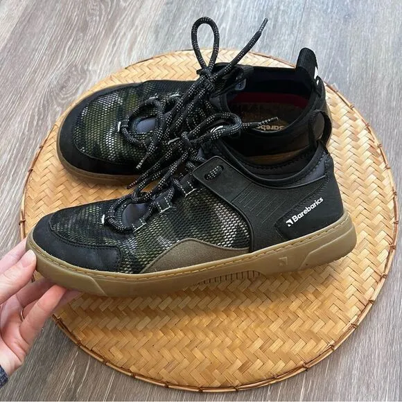 Barebarics rebel army green barefoot shoes trail running hiking men’s size 8
