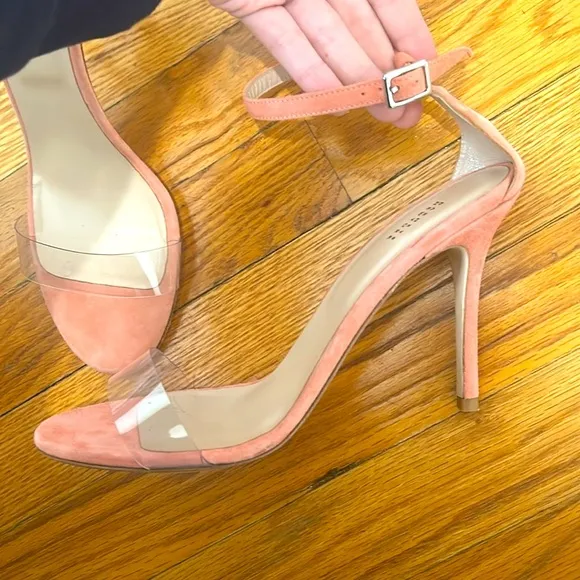 🆕Barney’s New York Suede Elegant Pink Ankle Strap Heels