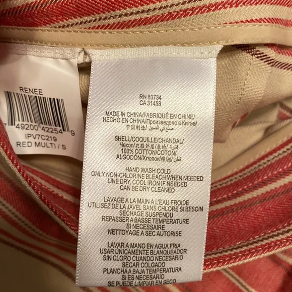 BCBG maxAzria striped shorts size small. New