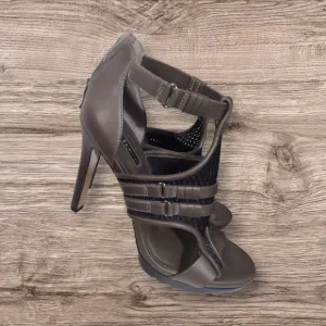 BCBGeneration Women's BG Katya Dark Olive Vegan Leather 8.5 M Platform  heels