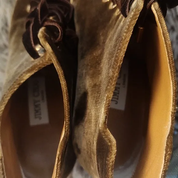 Beautiful Golden brown velvet bootie Jimmy Choo
