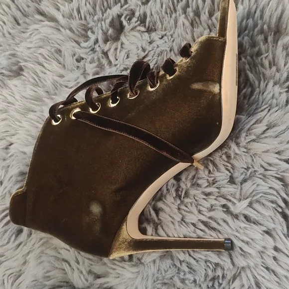Beautiful Golden brown velvet bootie Jimmy Choo