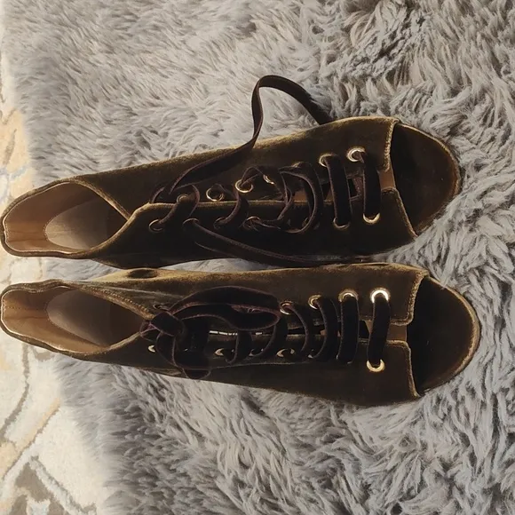 Beautiful Golden brown velvet bootie Jimmy Choo