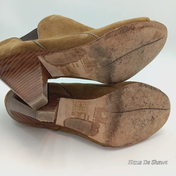 BELLE Sigerson Morrison leather  open toe bootie in Brown size 7.5