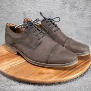 Belvedere Shoes Mens 13 D Paris Brown Gray Leather Oxford Mens Cap toe