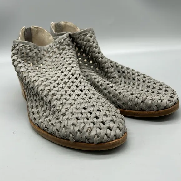 Bird of Flight Gray Woven Leather Shoes Size 10