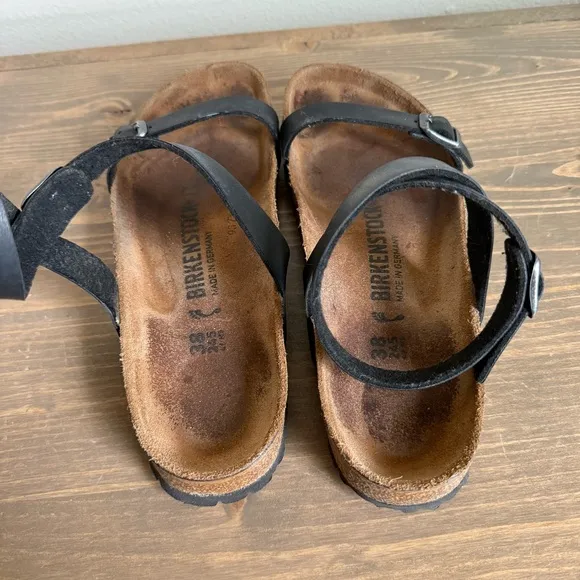 Birkenstock Women’s 38 Black Daloa Cross Ankle Strap Sandals Comfort