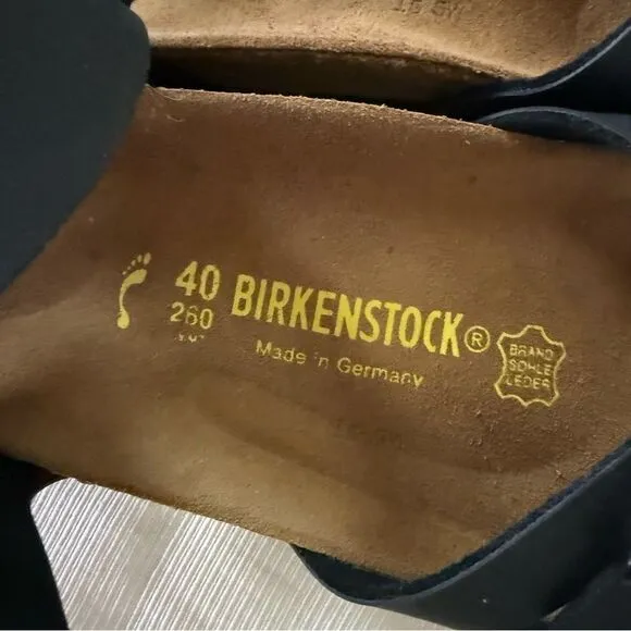 Birkenstock Womens Sandals Buckle Comfort Shoes Black EU 40 9-9.5 N