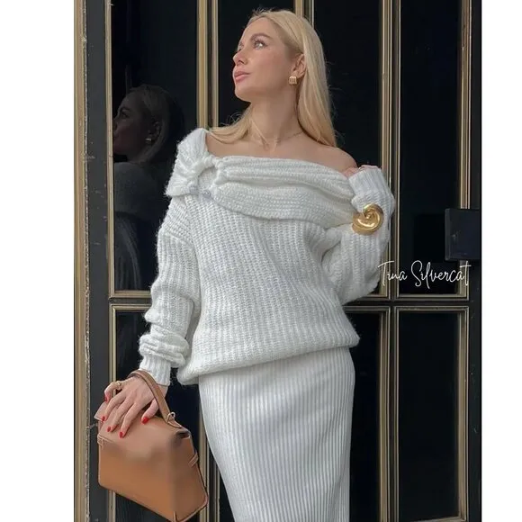 BLOGGER'S FAVE! Zara Knit Sweater White NWT
