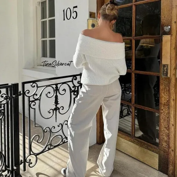 BLOGGER'S FAVE! Zara Knit Sweater White NWT