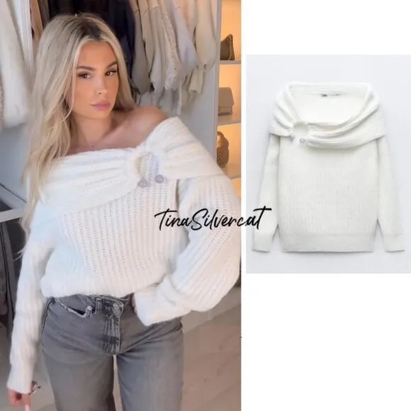 BLOGGER'S FAVE! Zara Knit Sweater White NWT