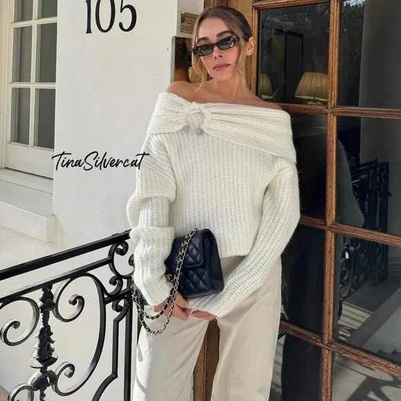 BLOGGER'S FAVE! Zara Knit Sweater White NWT