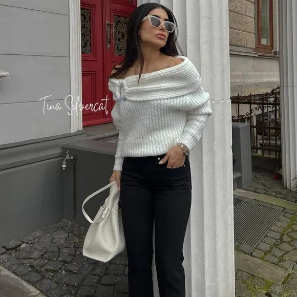 BLOGGER'S FAVE! Zara Knit Sweater White NWT