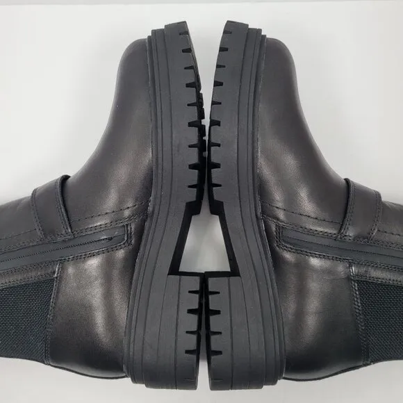 Blondo Garnet Lug Moto Waterproof Women's Black Ankle Boots US Size 5.5M NWOT