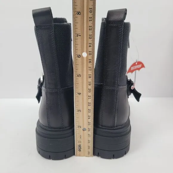 Blondo Garnet Lug Moto Waterproof Women's Black Ankle Boots US Size 5.5M NWOT