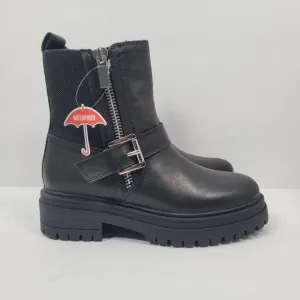 Blondo Garnet Lug Moto Waterproof Women's Black Ankle Boots US Size 5.5M NWOT