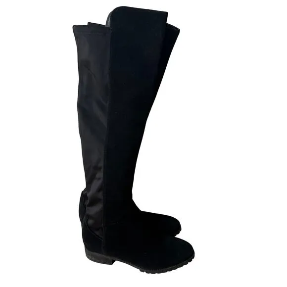 Blondo Tall Black Suede Velma Waterproof Boots Size 8.5
