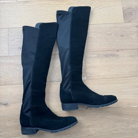 Blondo Tall Black Suede Velma Waterproof Boots Size 8.5