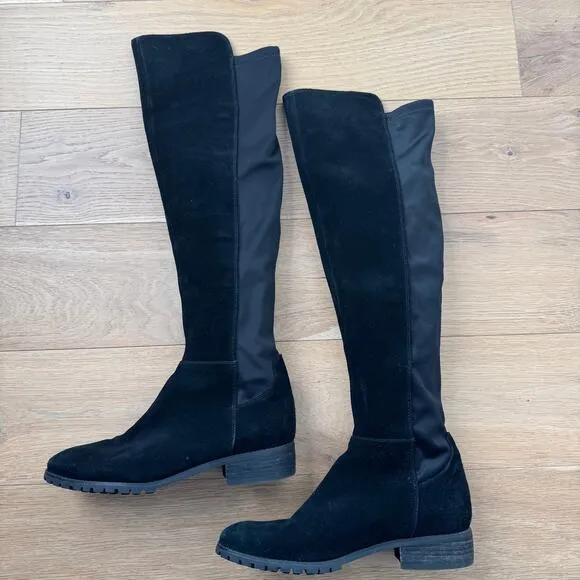 Blondo Tall Black Suede Velma Waterproof Boots Size 8.5