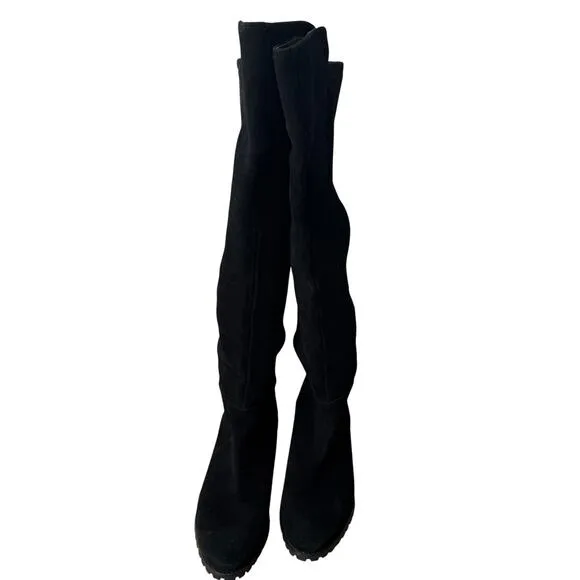 Blondo Tall Black Suede Velma Waterproof Boots Size 8.5