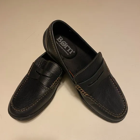 Born Mens Leather Andes Penny Loafer Oxford shoes sz 8
